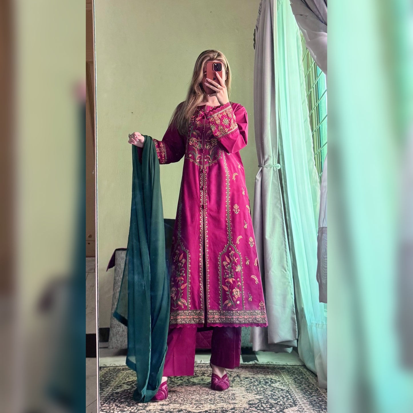 Cherry Embroidered 3PC