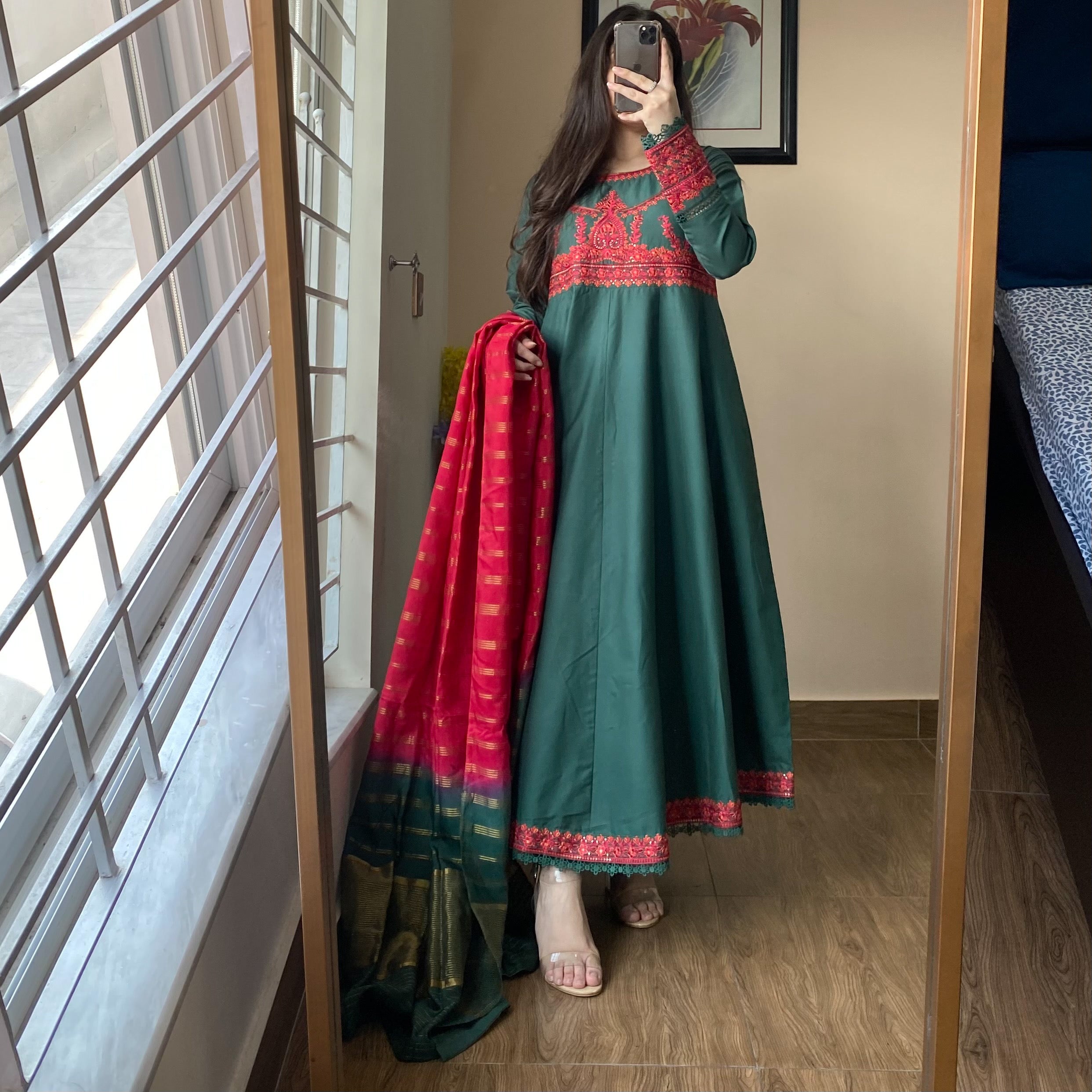 Castleton Green Embroidered frock 3PC – Corner