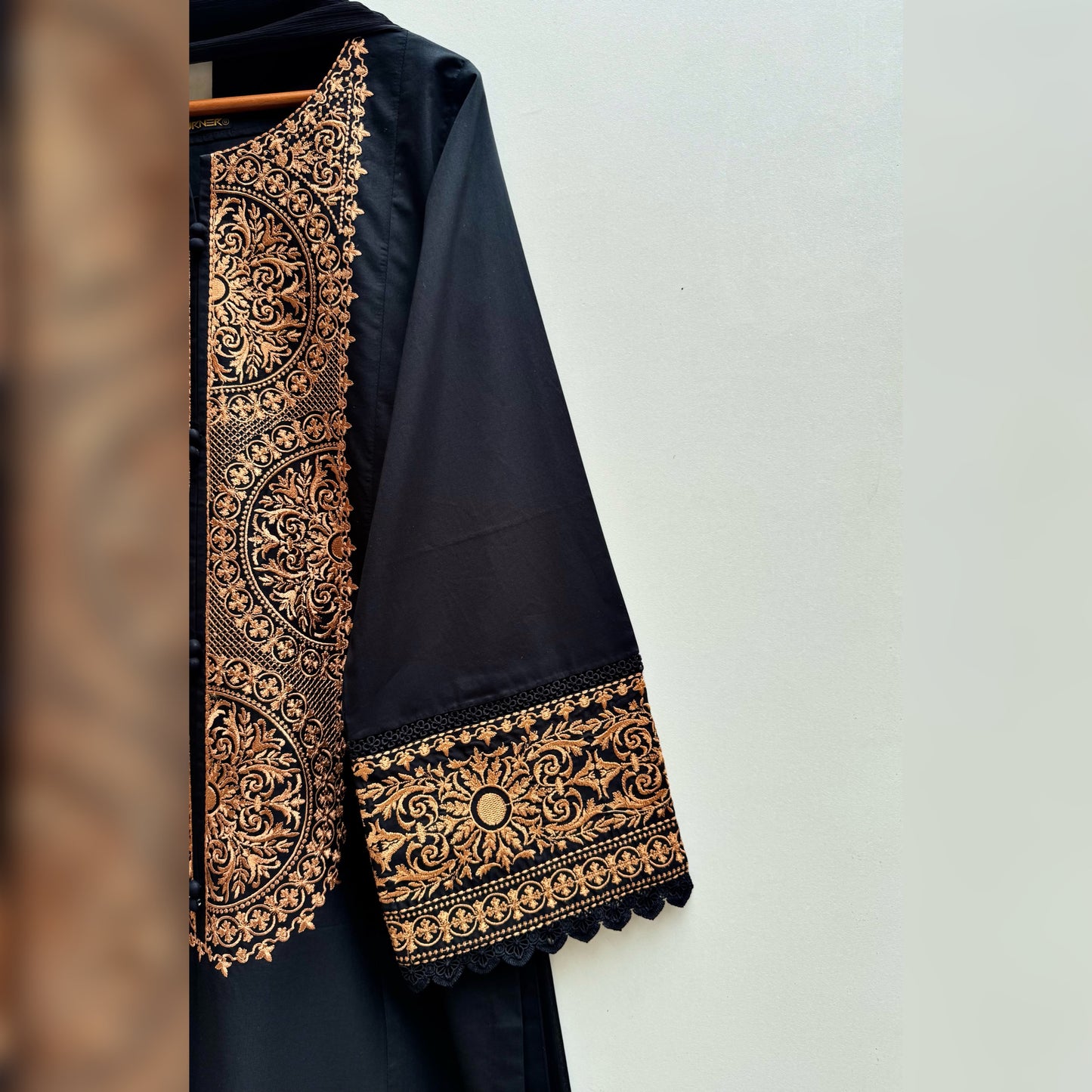 Oak Black Embroidered 3PC