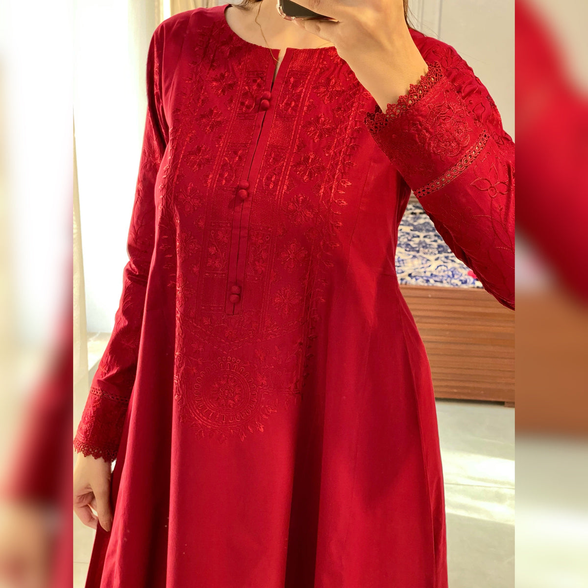 Arch Embroidered frock 3PC