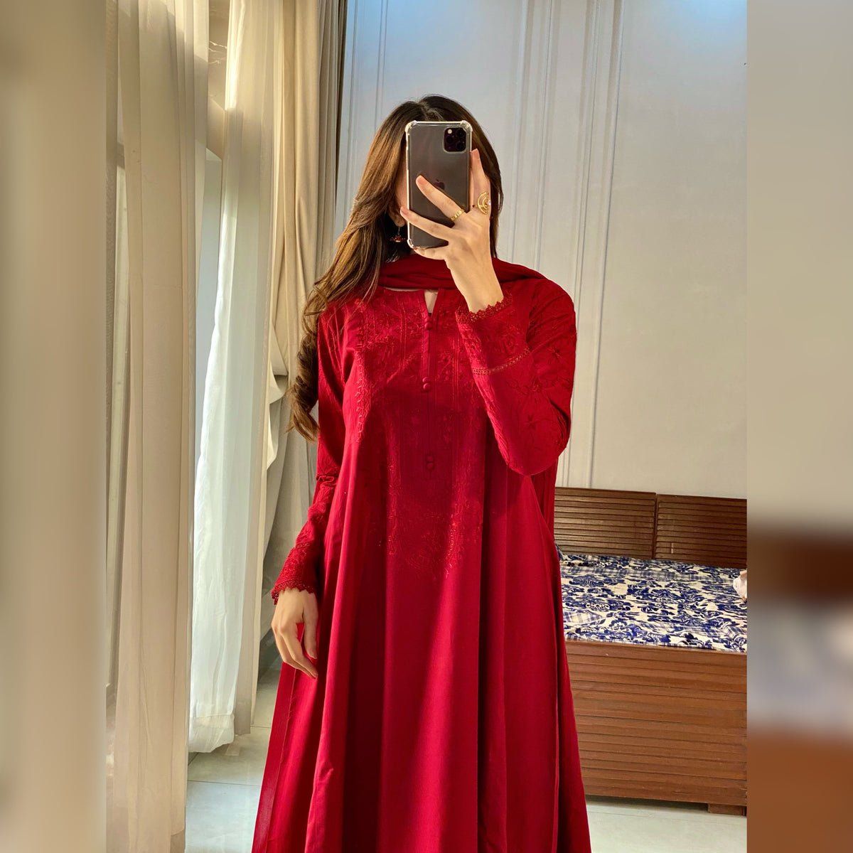 Arch Embroidered frock 3PC