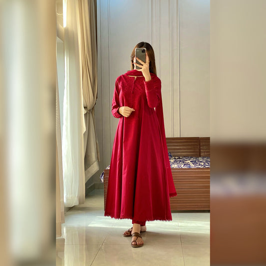 Arch Embroidered frock 3PC