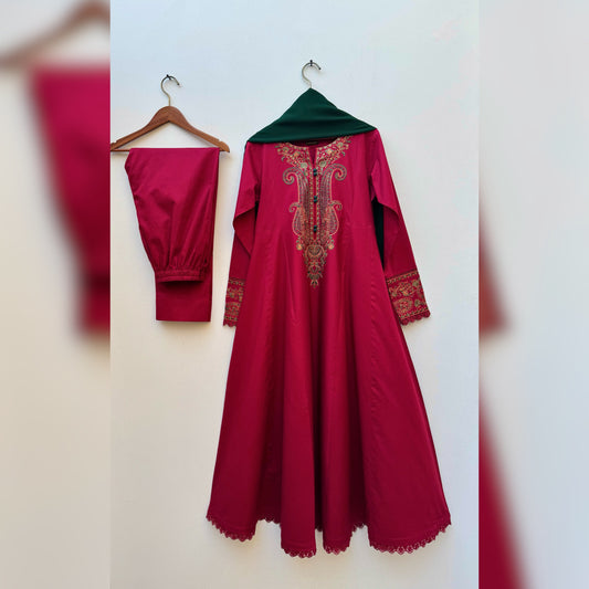 Aimo Embroidered frock 3PC