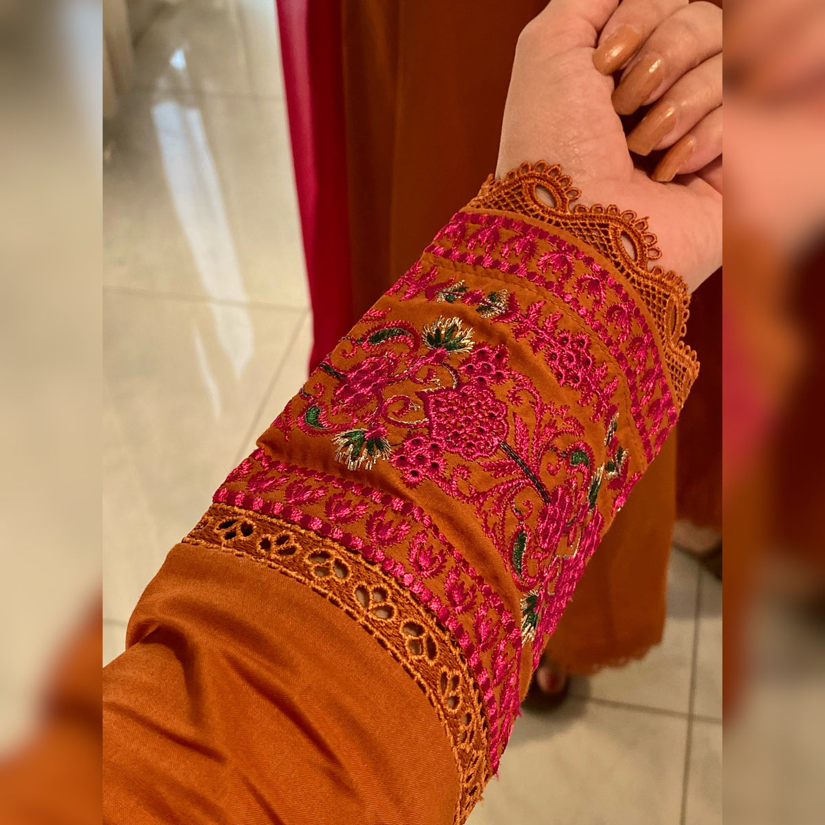 Amber Honey Embroidered 3PC