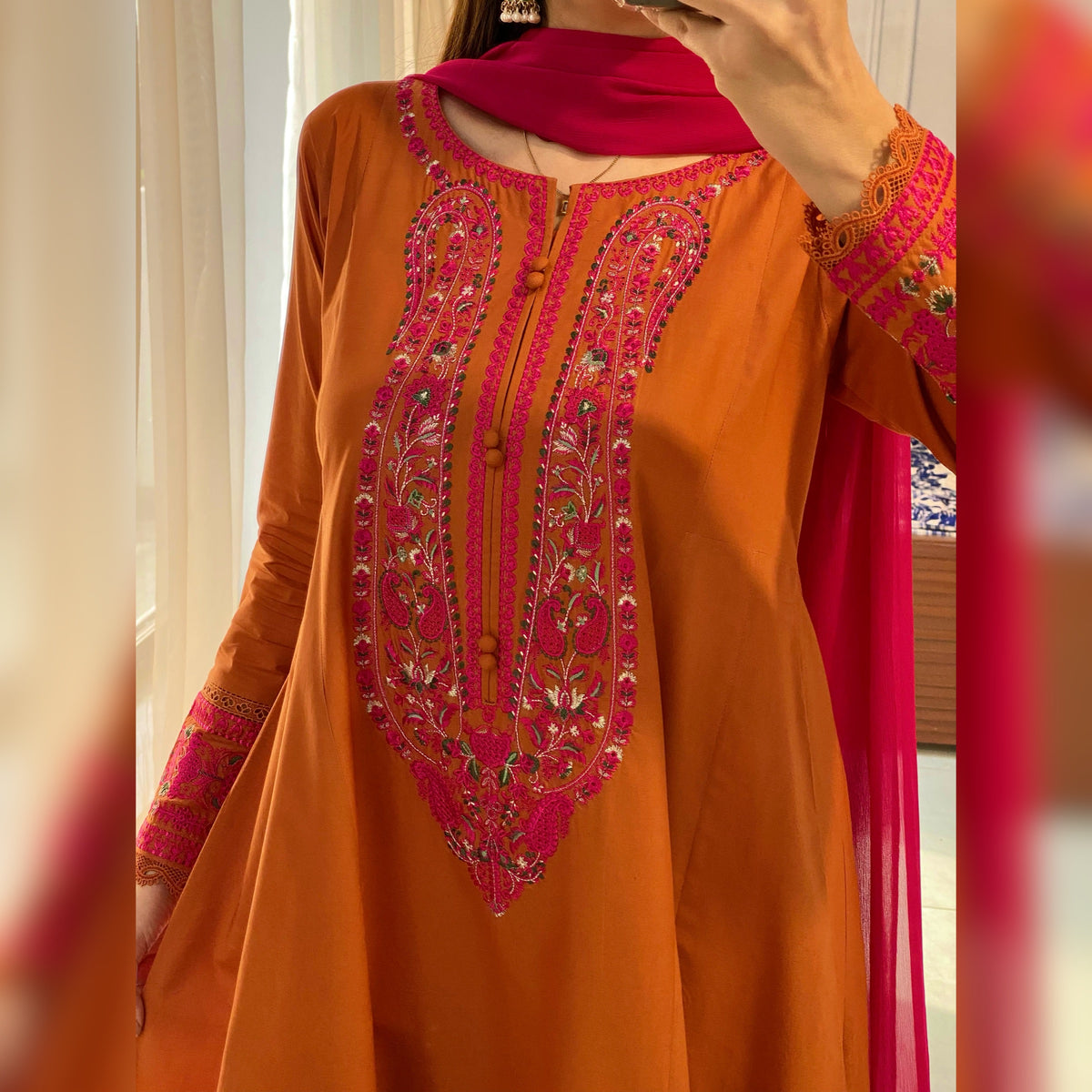 Amber Honey Embroidered 3PC