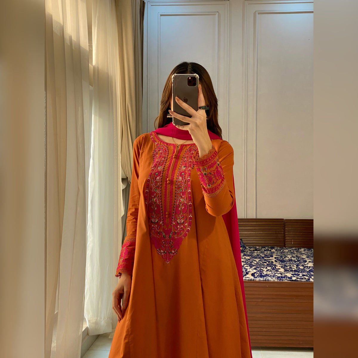 Amber Honey Embroidered 3PC