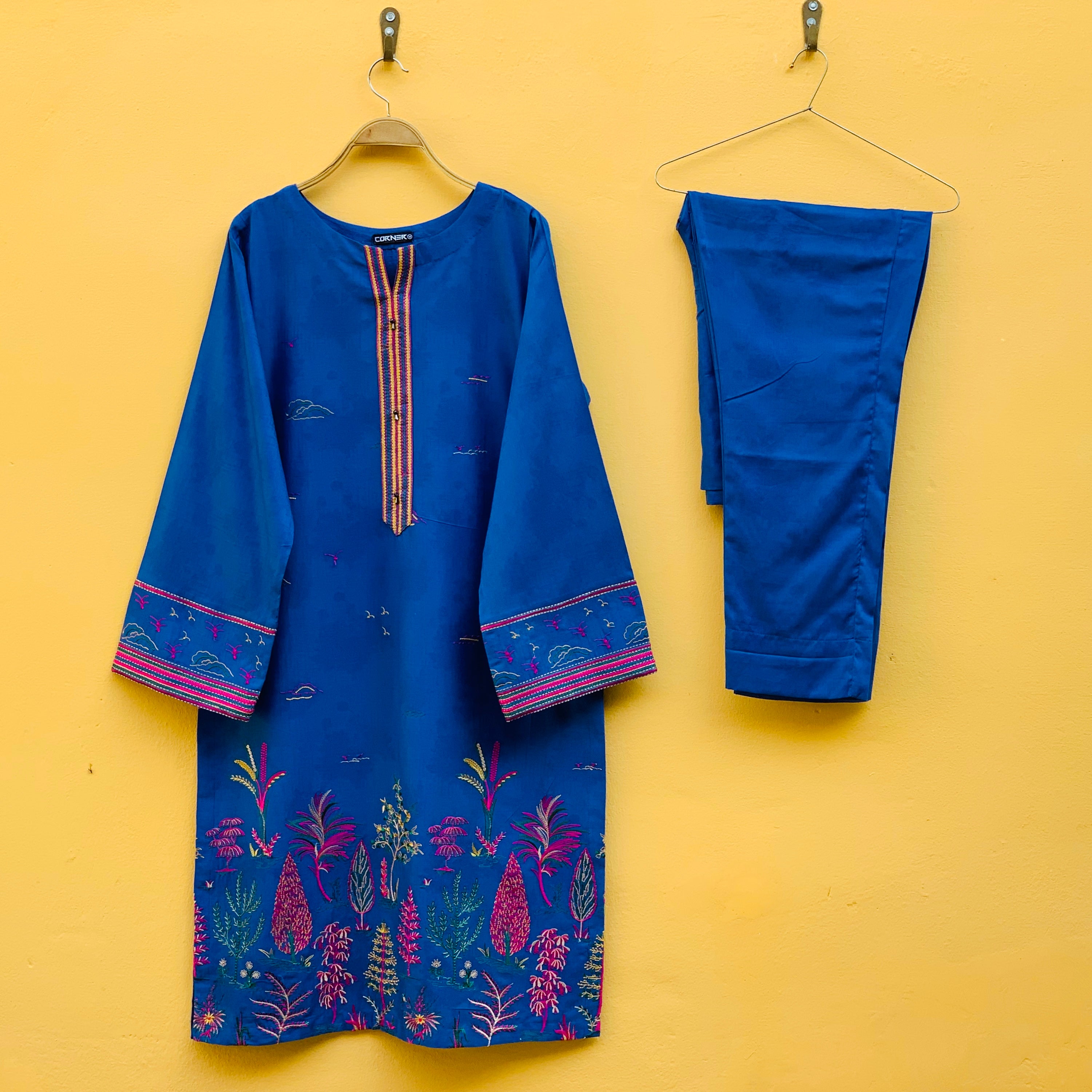 Blue Summer embroidered 2PC