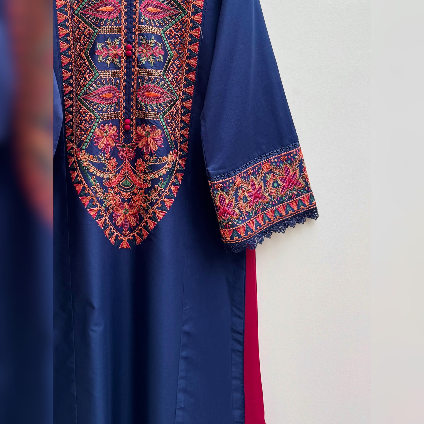 Spectrum Blue Embroidered 3PC