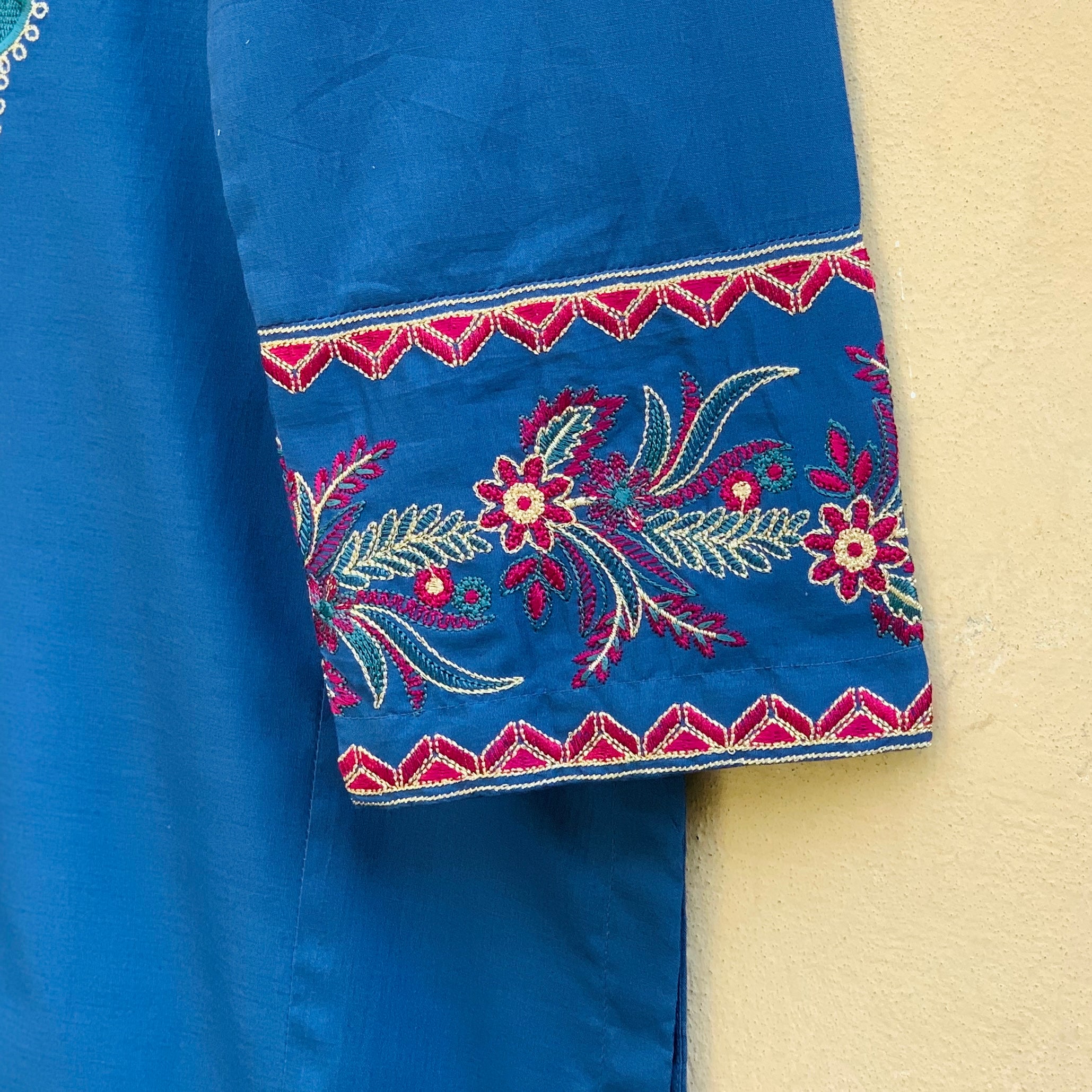 Blue Summer Embroidered 2PC